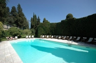Swimming pool at Montegufoni Castle, near Florence