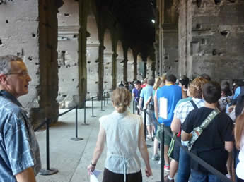 Avoiding the queues at the Colosseum, Rome