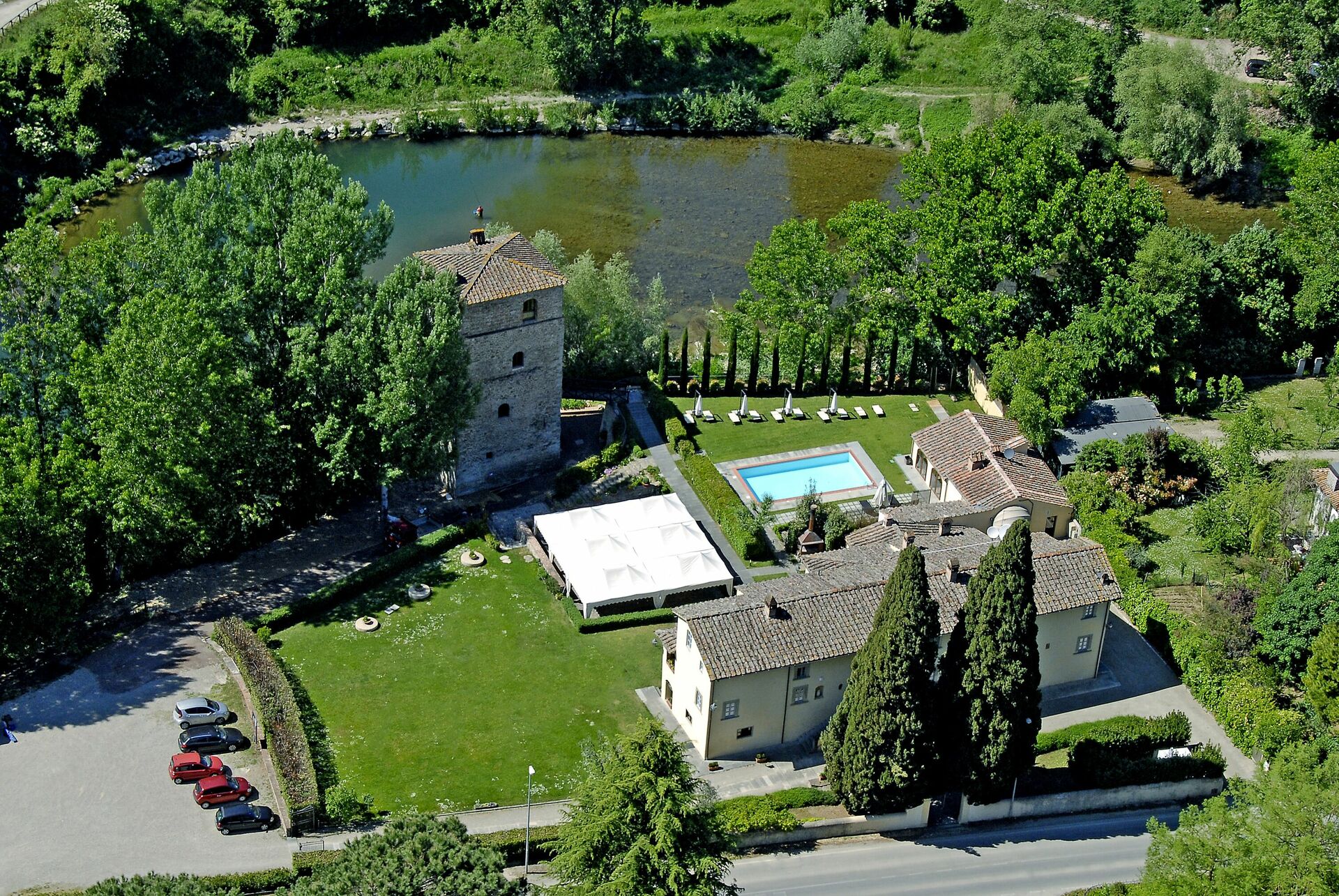 Aerial view of Santa Flora