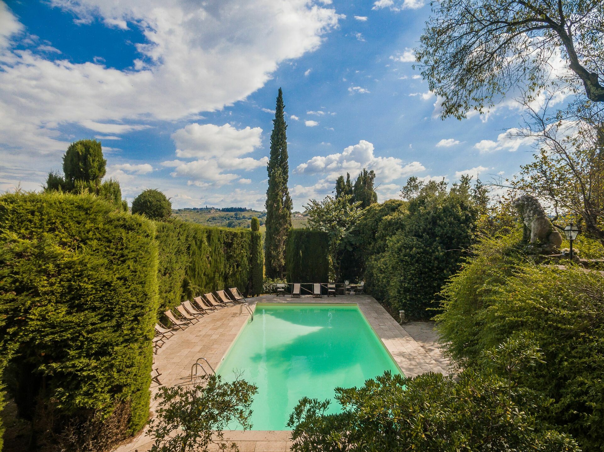 Pool at Montegufoni Castle near Florence